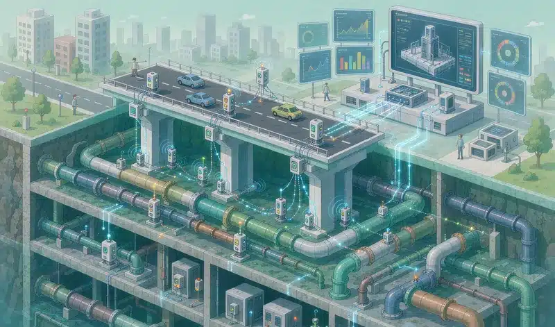 城市生命线工程桥梁管网监测场景